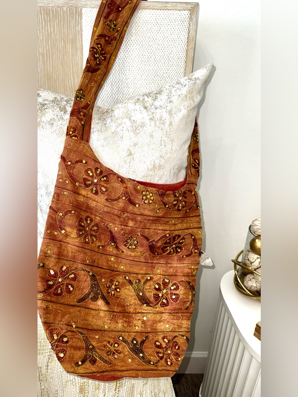 Boho Embroidered Cross Body Bag